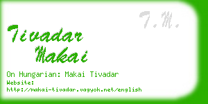 tivadar makai business card